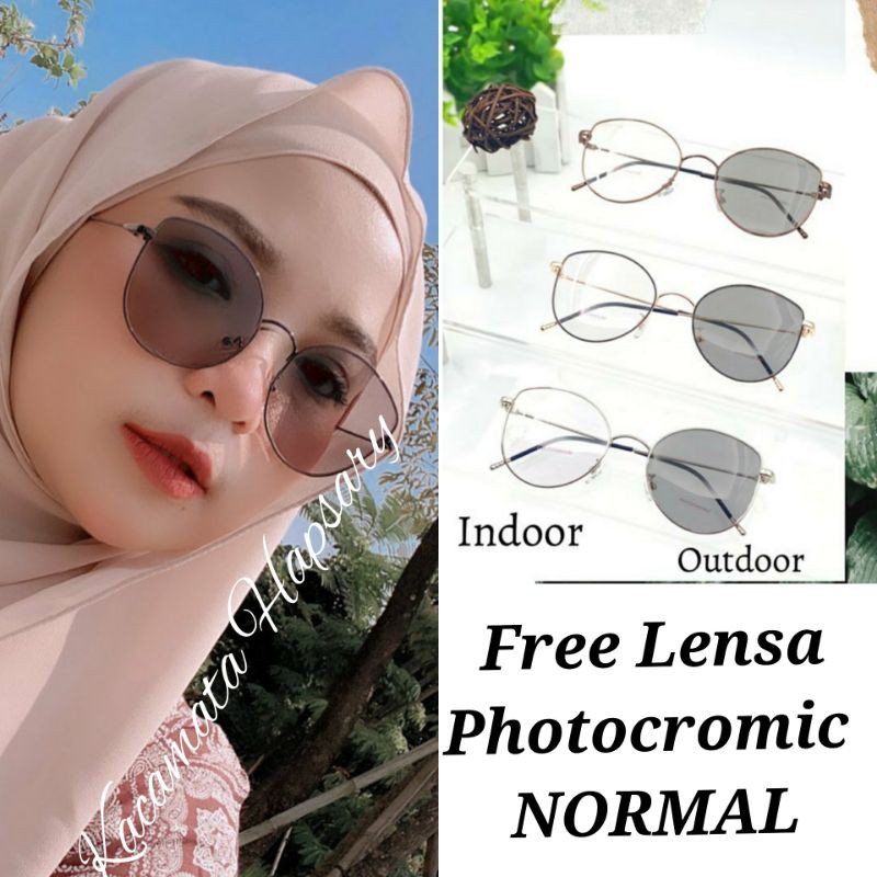 FRAME CATEYE METAL 730 LENSA PAKET KACAMATA ( GRATIS LENSA PHOTOCROMIC NORMAL ) FASHION KACAMATA