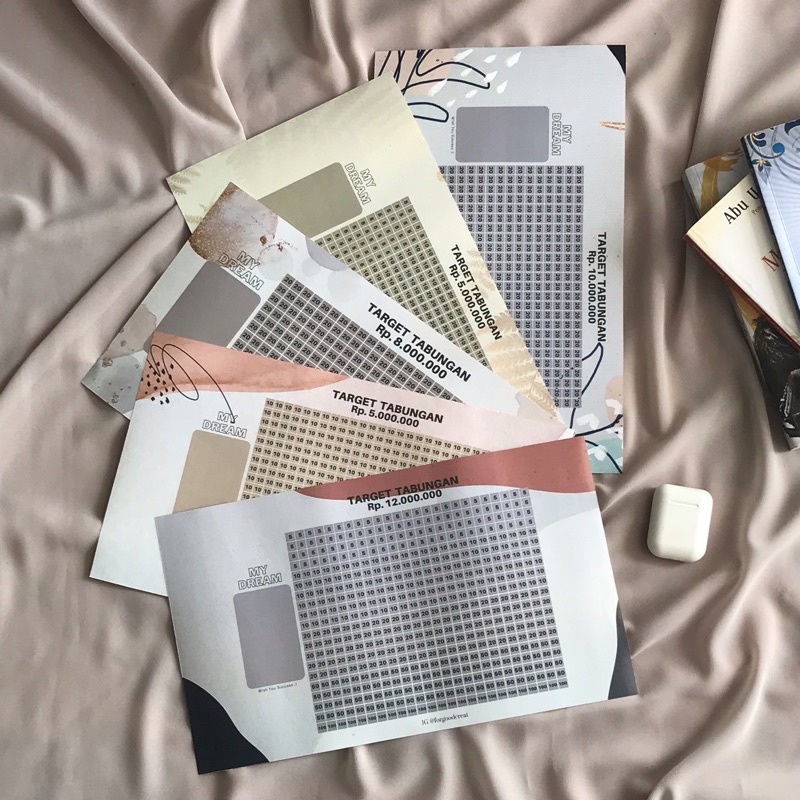 Stiker Celengan | Target : 5-6-8-10-12 Juta | Uk. LARGE