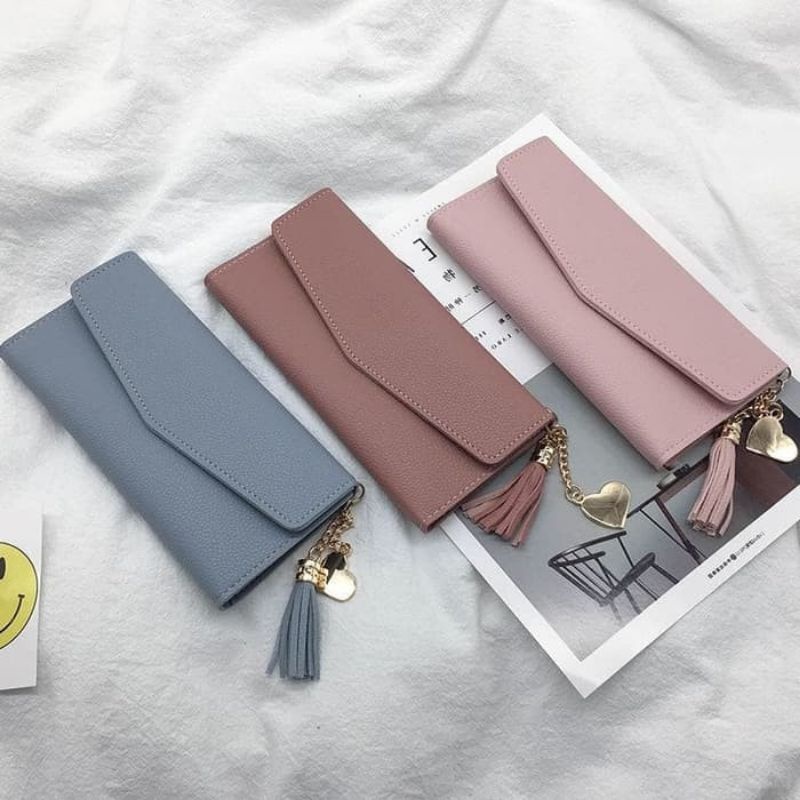 Dompet Wanita Kulit Import Dompet Lipat Panjang Women Wallet Dompet Murah Cewek