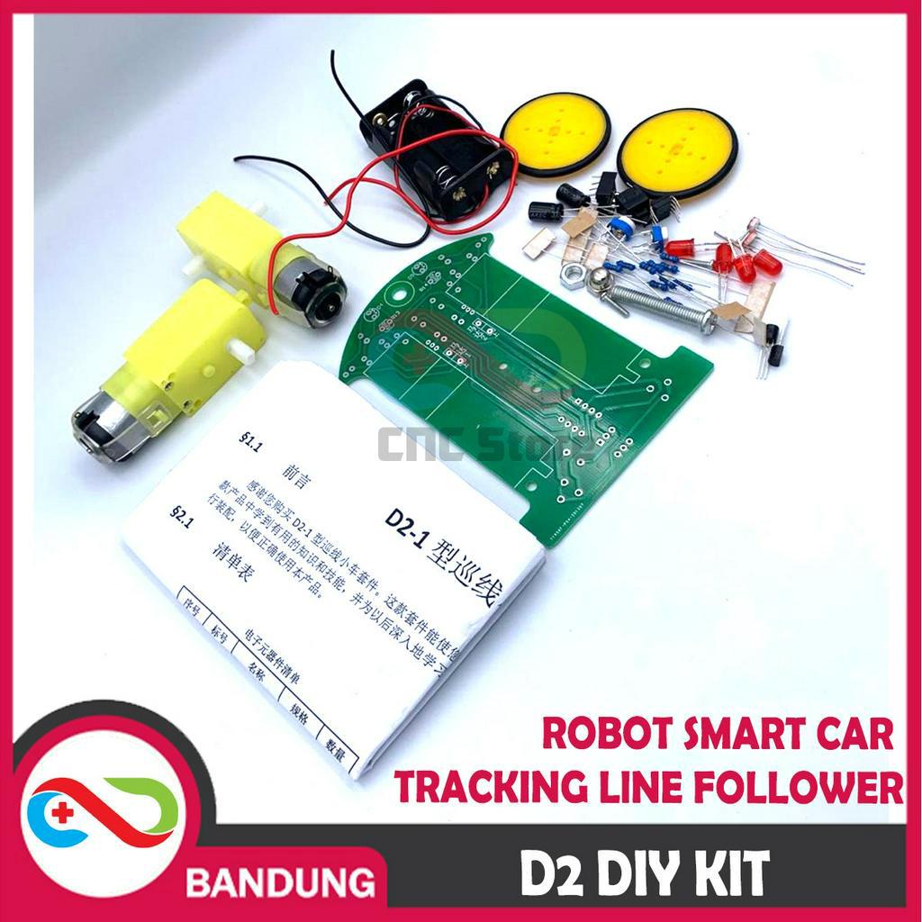 D2-1 DIY KIT SMART CAR TRACKING LINE FOLLOWER LM393 DUAL MOTOR