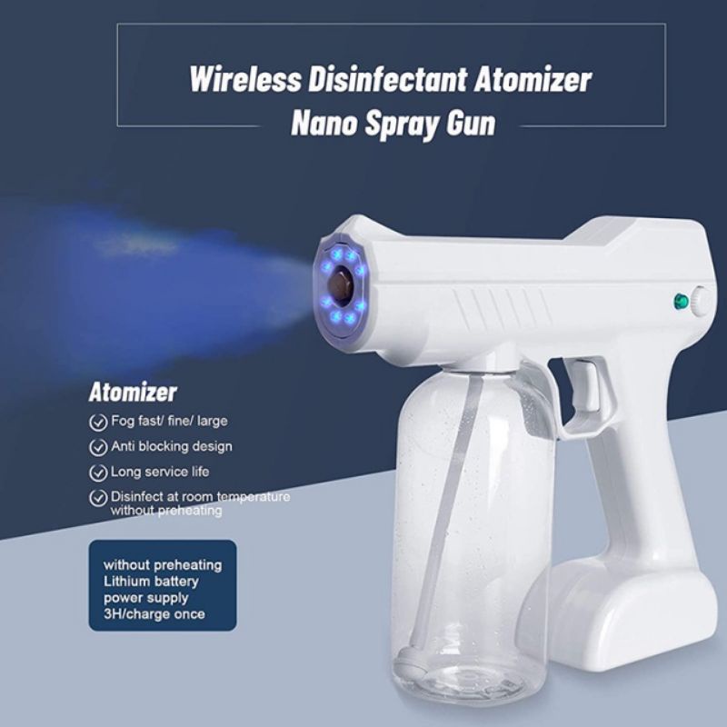 Portable Nano Spray Gun Disinfectant Wireless Alkhol Semprotan Disinfectanf Steam Gun Fog Fogging