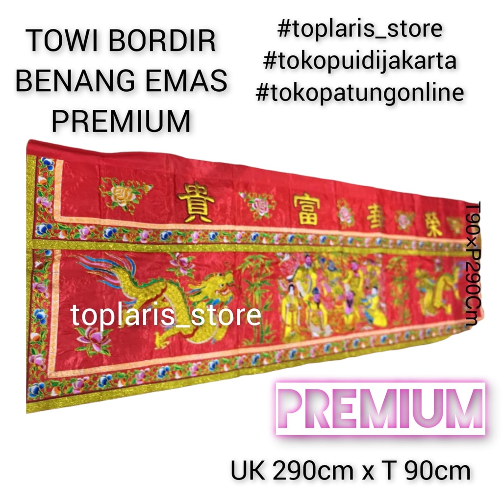 Towi Premium Full Bordir Benang Emas Taiwan 022