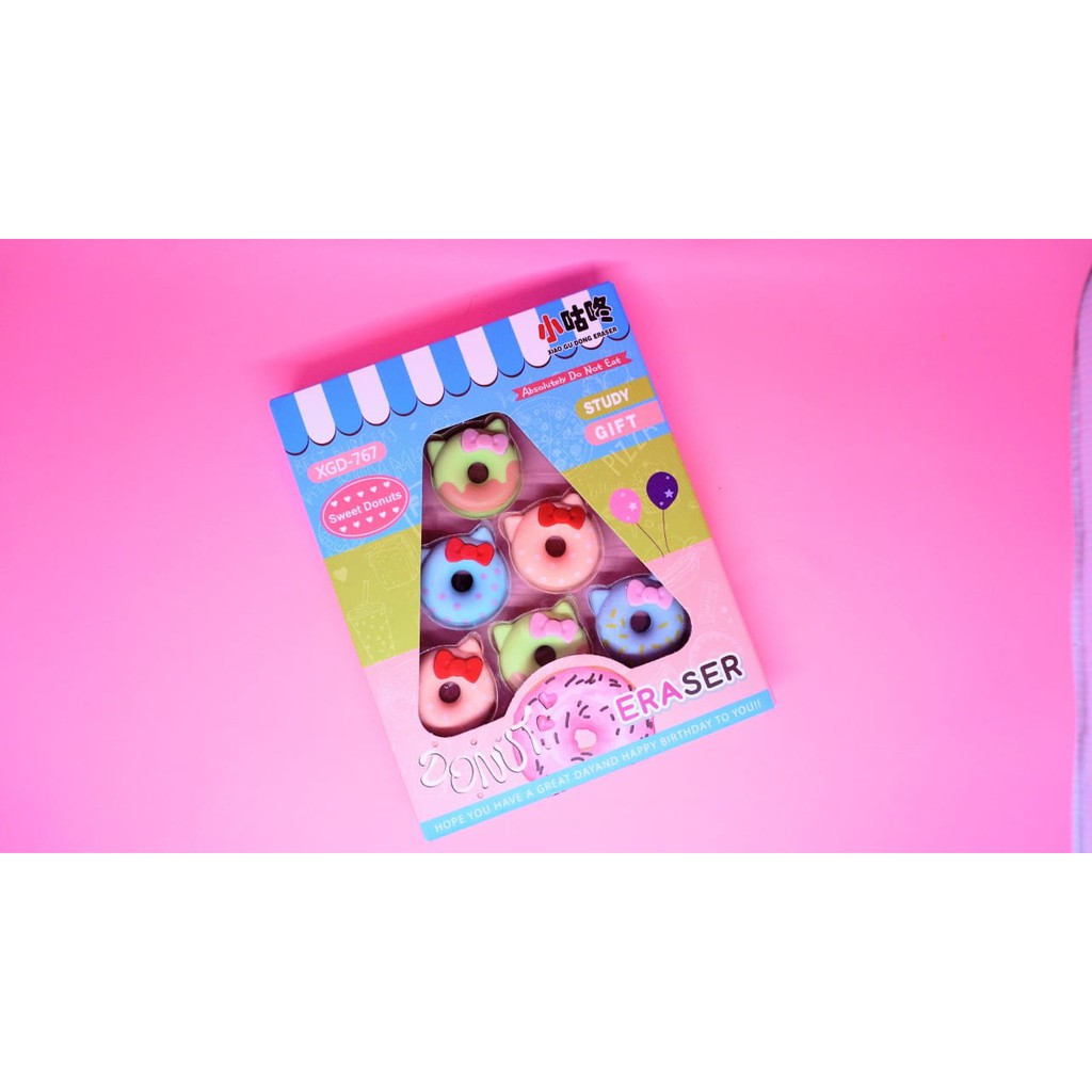 

PENGHAPUS DONUT KITTY HAPUSAN ERASER BENTUK LUCU UNIK ALAT TULIS ANAK SETIP STIP SEKOLAH KARAKTER