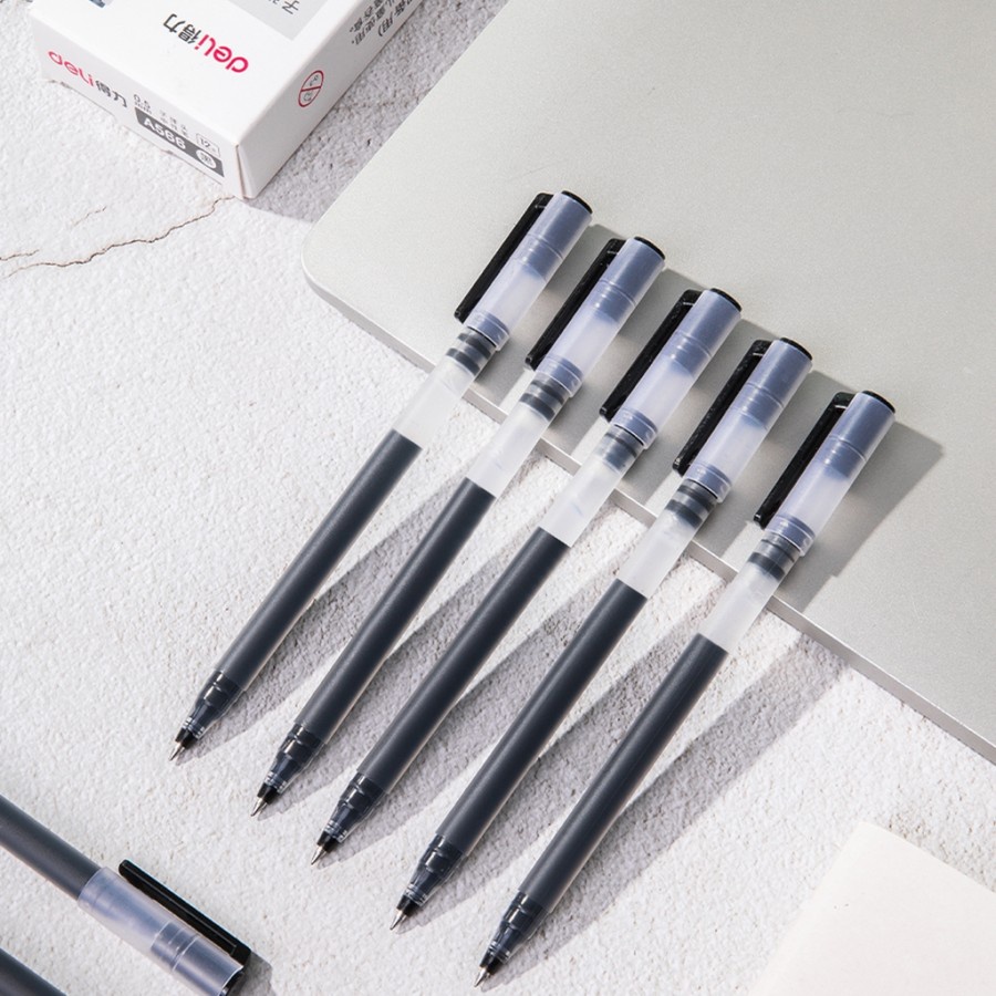 

Pulpen DELI Gel Pen 0.5mm - A566 - Hitam