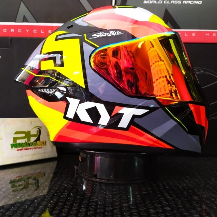 Kyt helm tt course jaume masia paket ganteng visor iridium