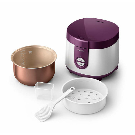 Ntsfe10 Philips Rice Cooker Hd 3116 -1Liter Purple (Free Lock And Lock) Dr5Rdr