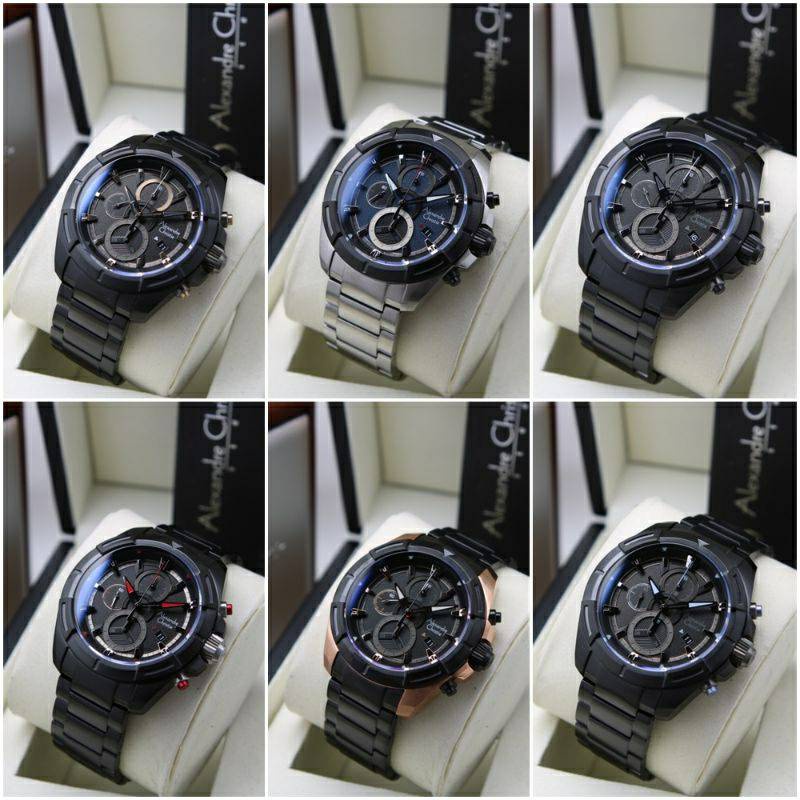 Jam Tangan Pria Alexandre Christie Chronograph 6621 AC6621 AC 6621  Men Stainless Steel Strap