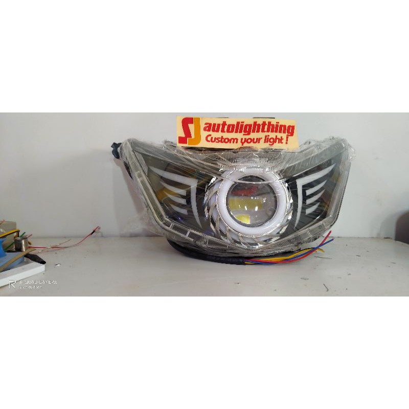 Lampu PROJI lampu depan All New Beat 2020 custom