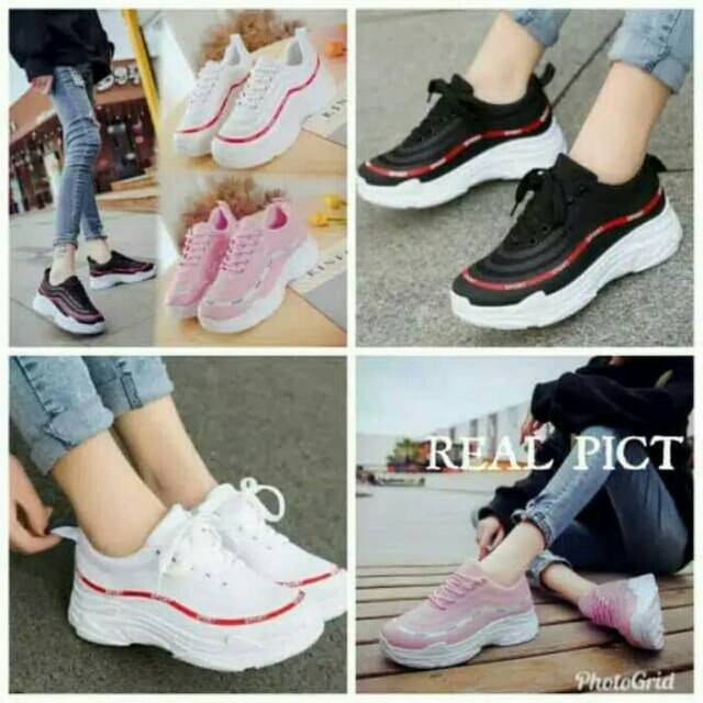 Sepatu Sport Fashion Wanita Sepatu Kets Sneakers Wanita Pria Kasual Sepatu Sekolah SMa Kuliah Keren