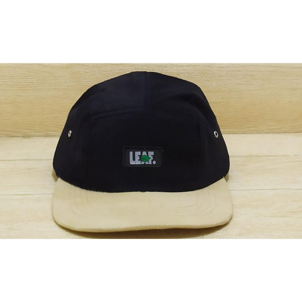 [COD]Topi Snapback Bordir Leaf Lima Panel/Topi Distro Pria/Topi Keren