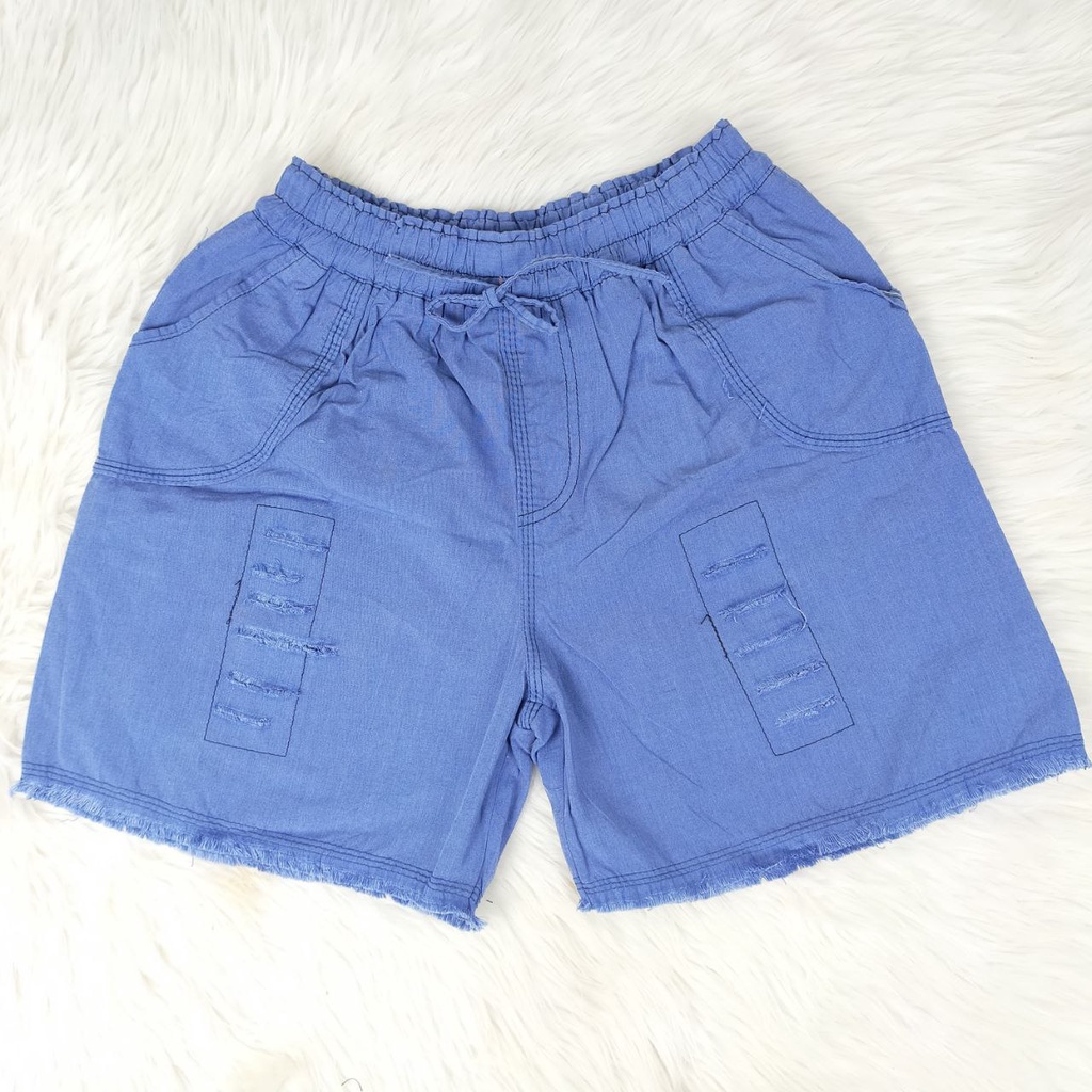 CELANA PENDEK HOTPANTS JEANS WASHED MODEL SOBEK RAWIS/ TANPA RAWIS ALLSIZE FIT TO XL