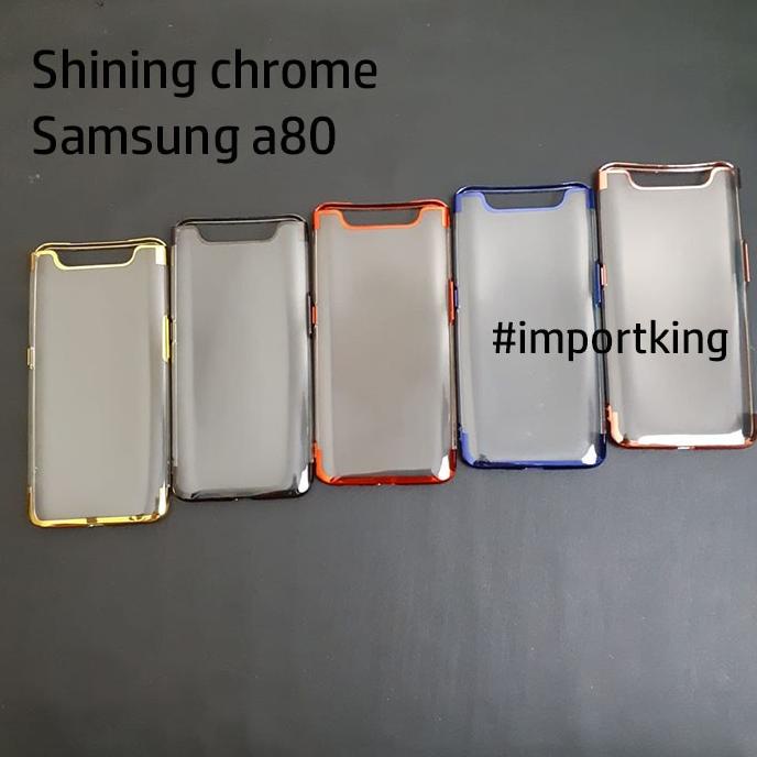 SAMSUNG A80 SHINING CHROME TPU CASE CLEAR SILICONE CASE