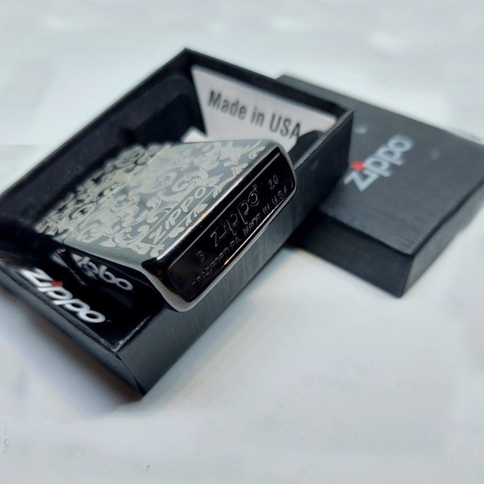 Korek Api Zippo Batik Black Ice Grade Ori