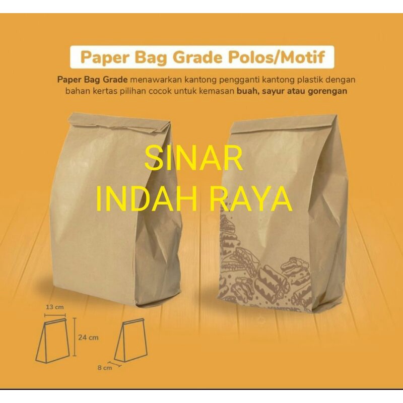 

Paper Bag 13x8x24 Coklat Polos / Kantong Kertas Coklat Polos Murah