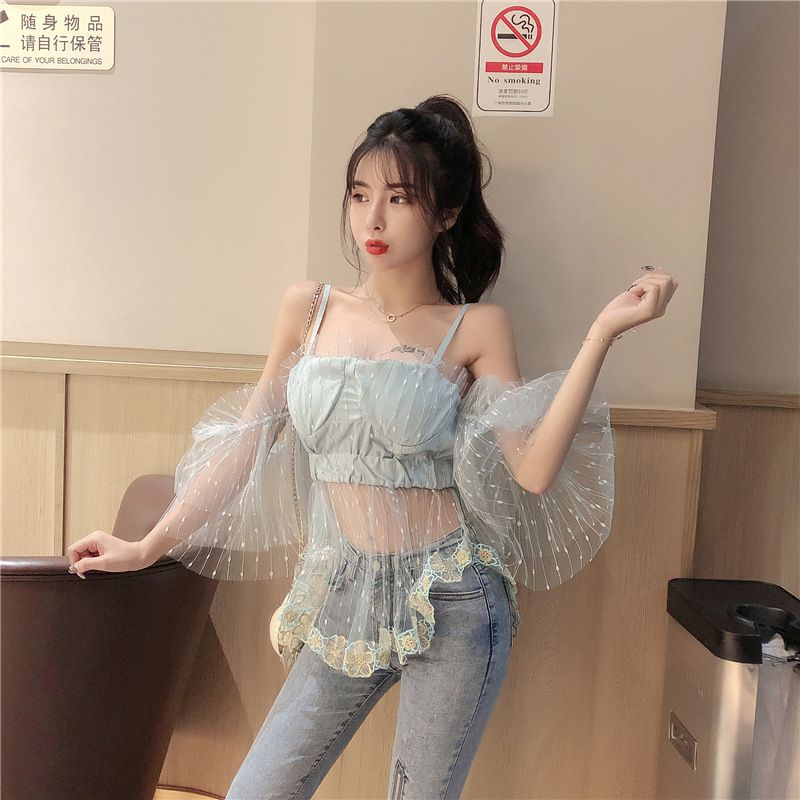 (NEW) Fashion Wanita Atasan TankTop Cantika Korea Import 100%Renda W0001