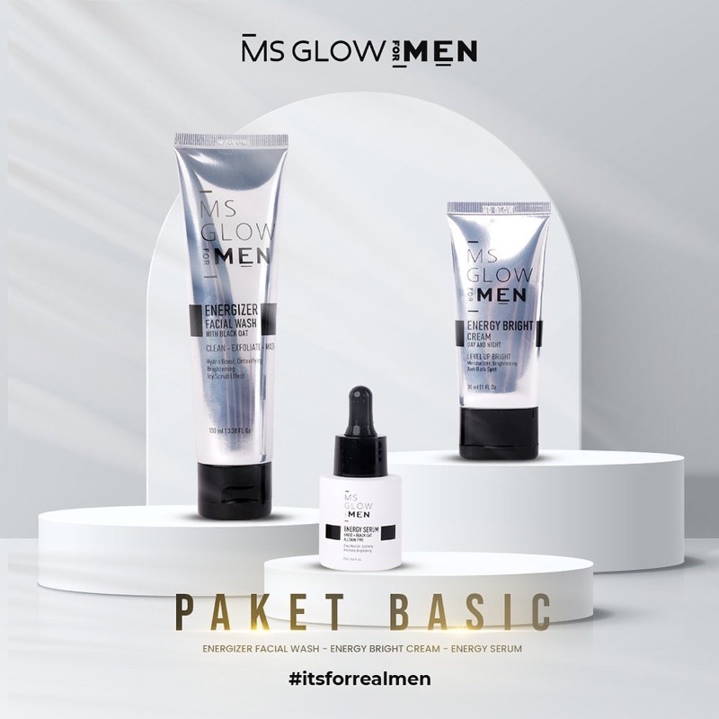 PAKET BASIC WAJAH - MS GLOW FOR MEN