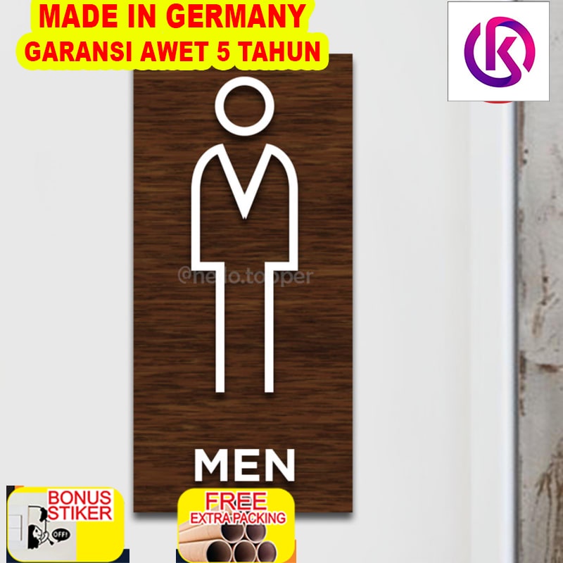 

Promo Sign Modern Toilet Pria 21x10 | Signage Toilet Pria | Papan Kayu