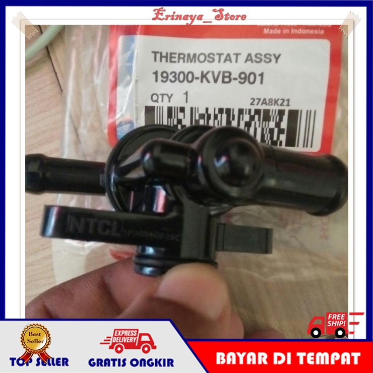 ORIGINAL AHM Thermostat Termostat Radiator Assy Motor Honda Beat Vario 110 Lama Techno Karbu KVB Ori