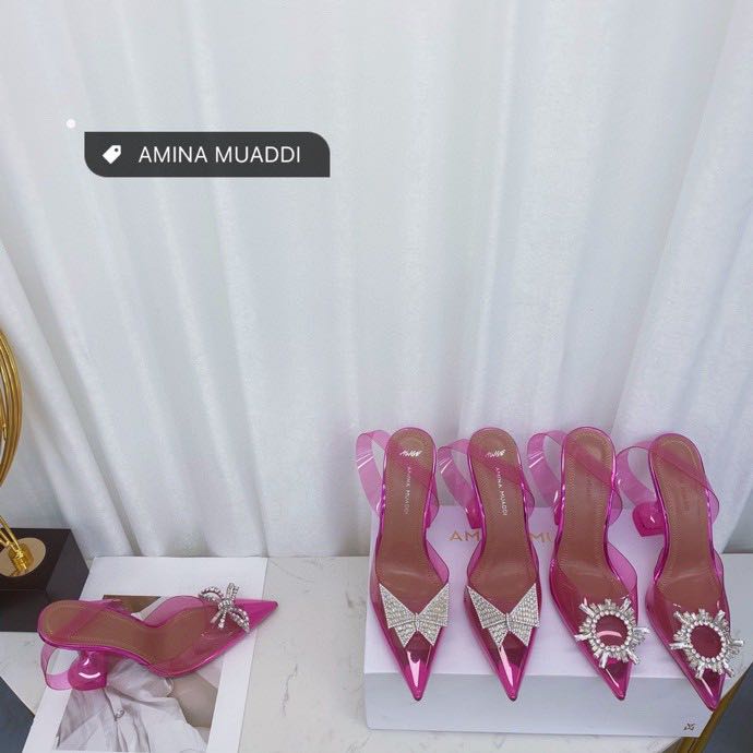 Sandal transparan amina muaddi