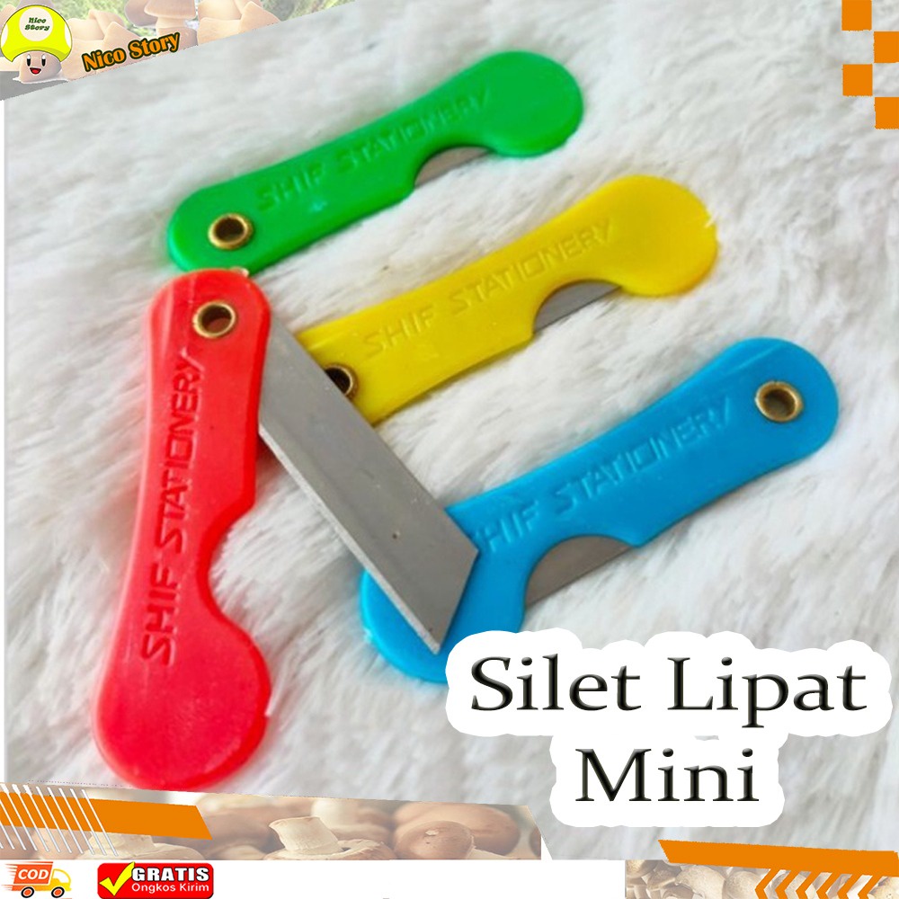 (NCS) COD SILET LIPAT Pemes Pisau Saku Cutter Mini Pensil Knife