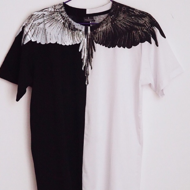 Marcelo burlon half wings black and white 1:1 authentic original