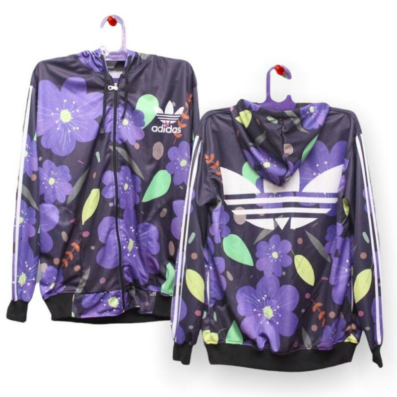 JAKET TRACKTOP ADDIDAS MIRROR FULL PRINTING MOTIF BUNGA | JAKET