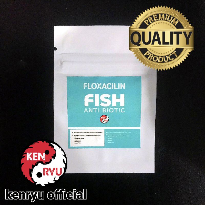 FLOXACILIN KENRYU 100gr ANTI BIOTIC ENROFLOXACIN HCL LUKA FIN TAIL ROT