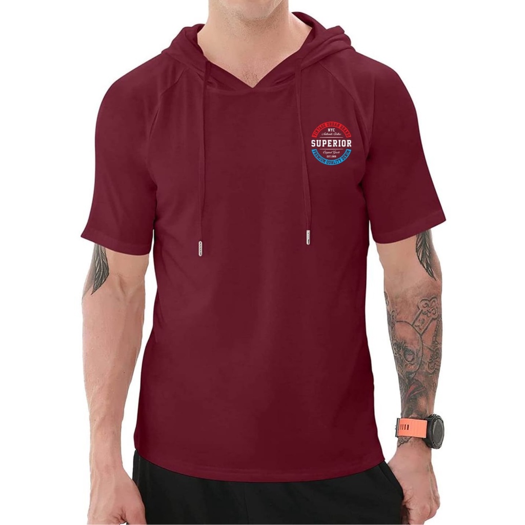 KAOS HOODIE DISTRO LENGAN PENDEK PRIA/KAOS BERTOPI/PAKAIN PRIA/BAJU PRIA/KAOS PRIA LENGAN PENDEK