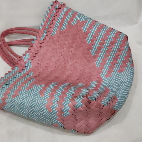 ✻ Tas jinjing plastik belanja sayur sayuran kecil anyaman reuseable ✯