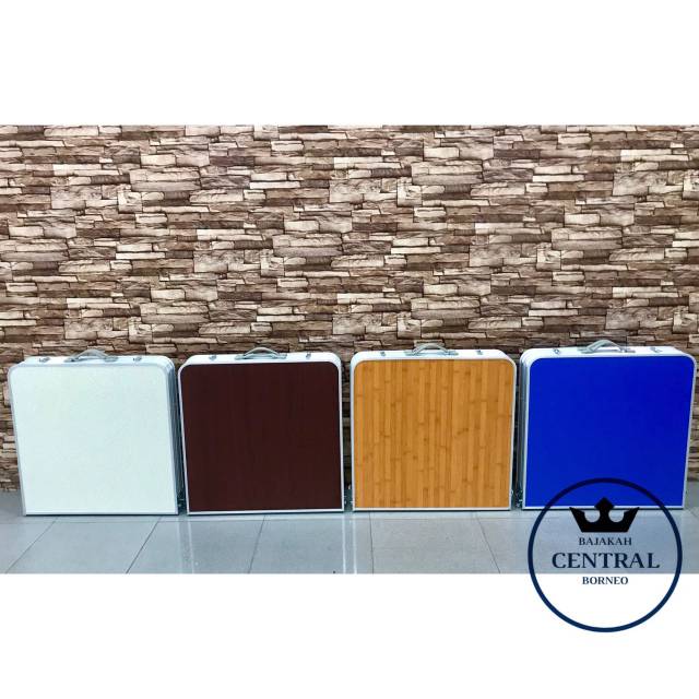 READY SEMUA WARNA !! MEJA KOPER KAKI KOTAK HPL ALUMUNIUM / MEJA LIPAT KOPER SERBAGUNA TERMURAH !!!