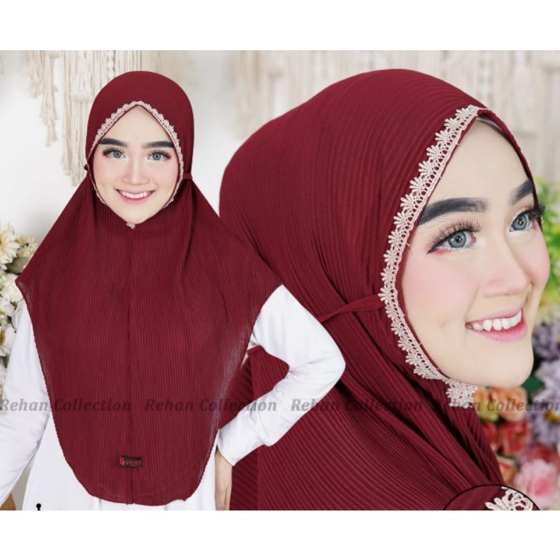 BERGO MARYAM PLISKET LIDI DIAMOND RENDA  PREMIUM/BERGO MARYAM PLISKET RENDA TALI