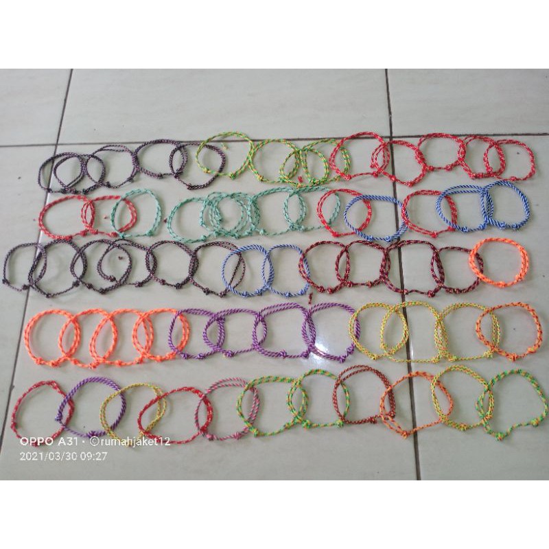 gelang tali perusik polos