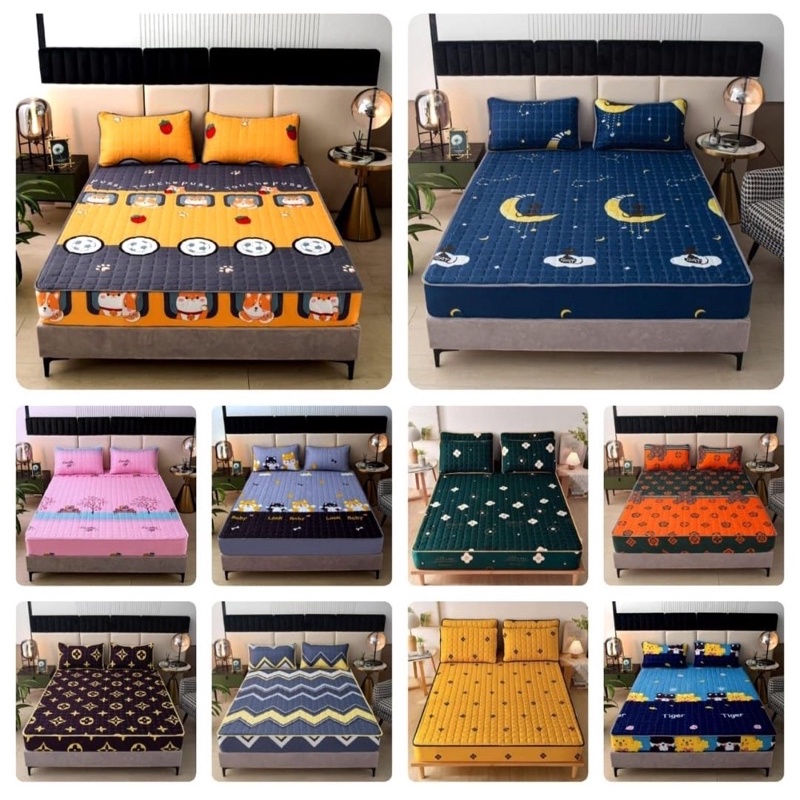 Sprei Waterproof dan sarung bantal 2 pcs ukuran 180x200x30 cm