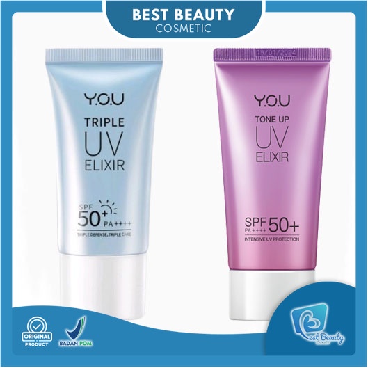 ★ BB ★ Y.O.U Triple UV Elixir Sunscreen Gel - YOU Tone Up UV Elixir Hyaluronic Acid - SPF 50+ PA++++ - YOU