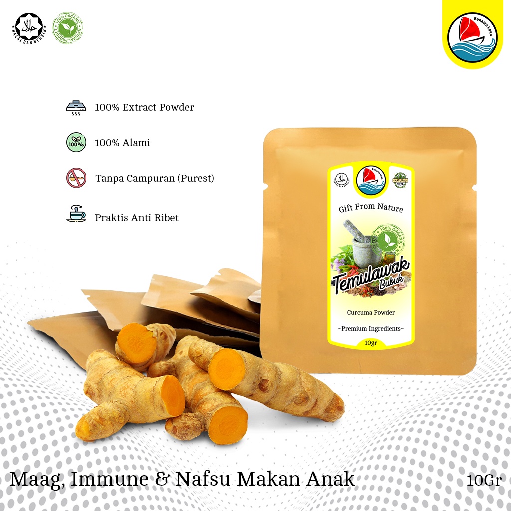 

BANAWA LOKA Bubuk Temulawak 10g Curcuma Powder 100% Murni