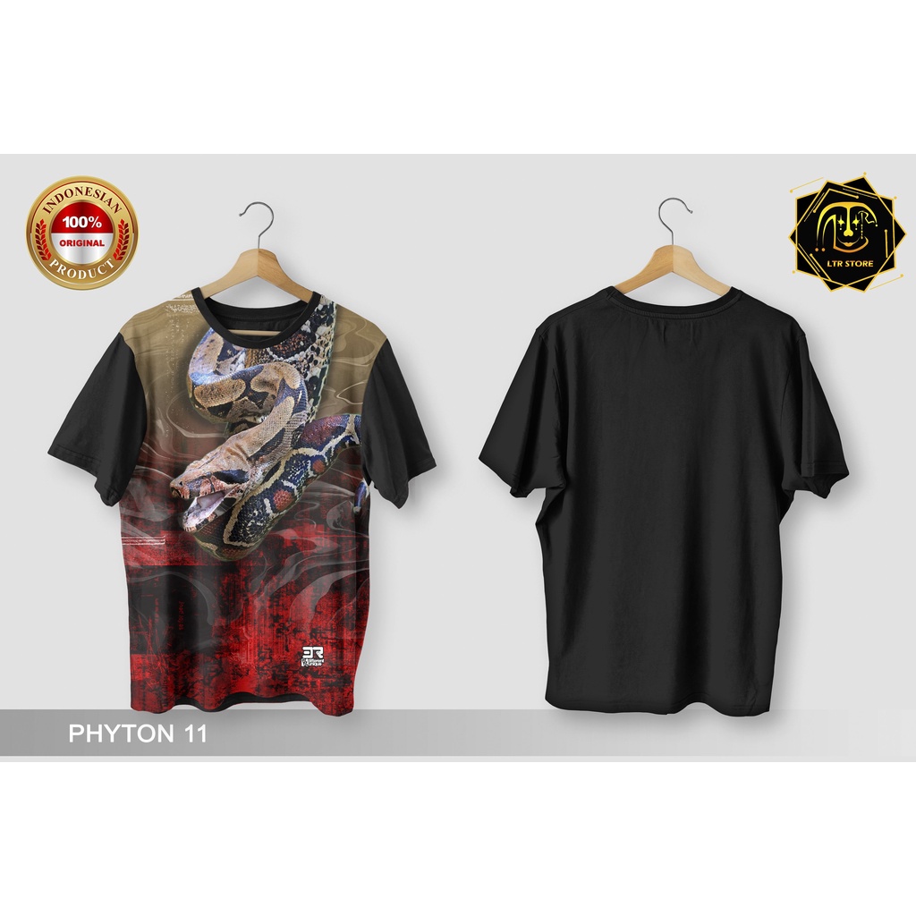 [ BAYAR DI TEMPAT ] BAJU PRINTING GAMBAR SNAKE PHYTON 11 BOA  - KAOS DISTRO ORIGINAL MOTIF ULAR ORAI