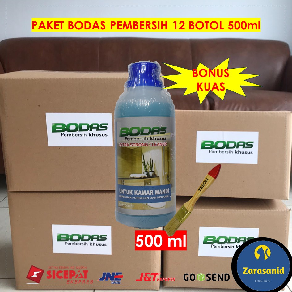 PAKET BODAS 12 BOTOL 500ML PEMBERSIH TOILET KERAK KERAMIK PORSELEN KAMAR MANDI HARGA RESELLER