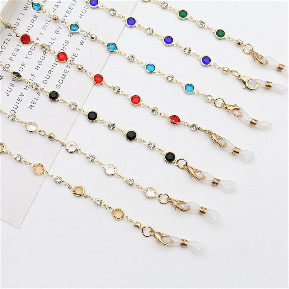 Suyo Rantai Kacamata Pria Wanita Glass Beads Crystal Eye wear Aksesoris