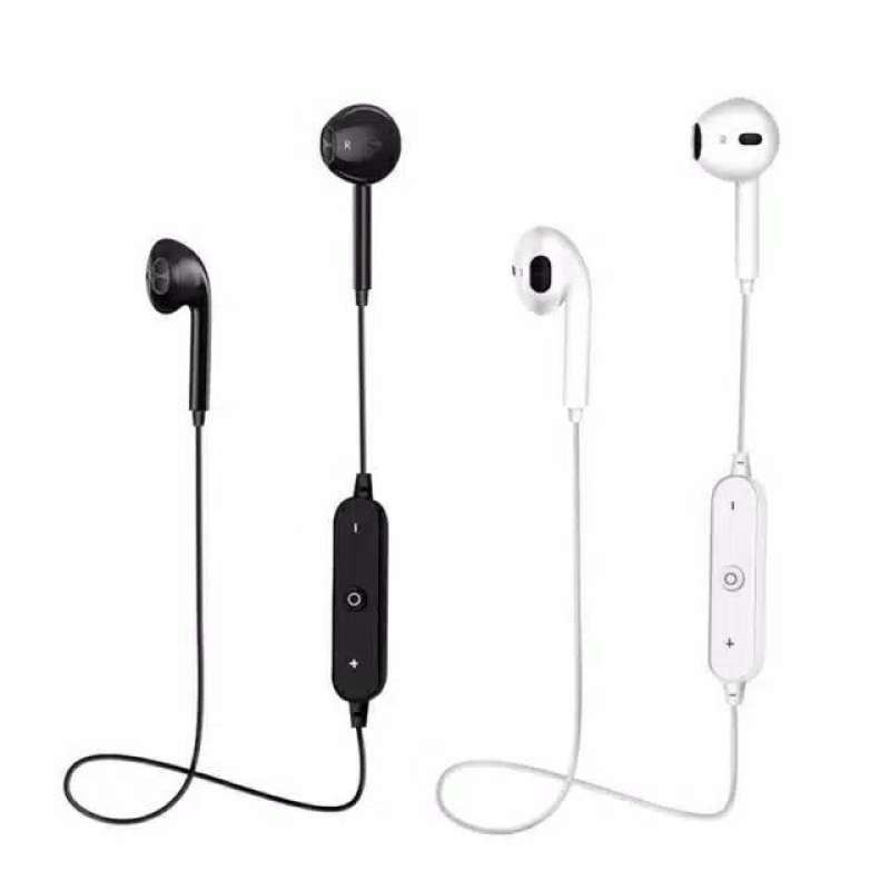 Headset Bluetooth s6 Sport Earphone Blutooth Samsung Wireless Music Blutut Olahraga Lari Running