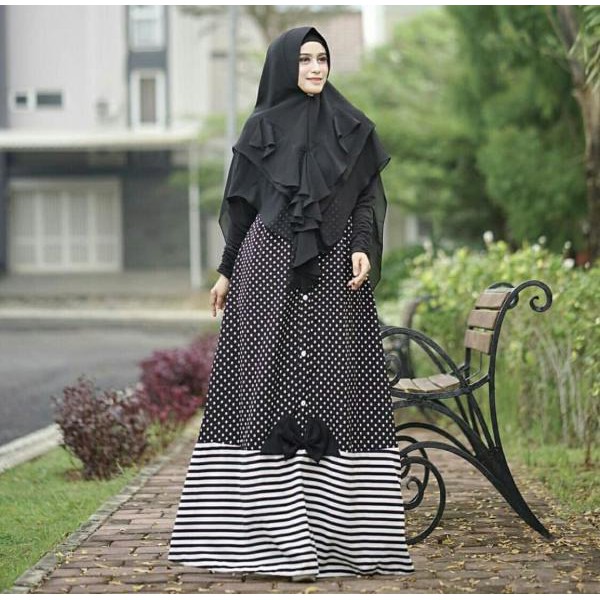 AMORA RIBBON SYARI ORI GLZ - BAJU GAMIS MUSLIM