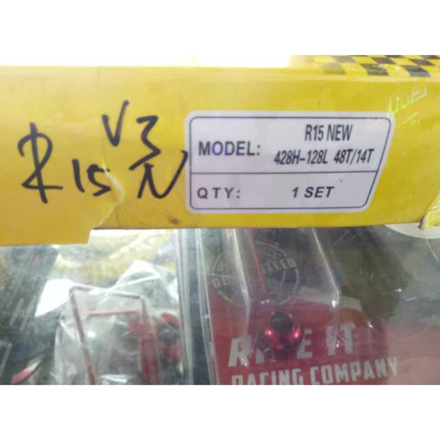 Gear Rantai Set R15 New atau R15 V3 Ori Fukukawa Japan Quality