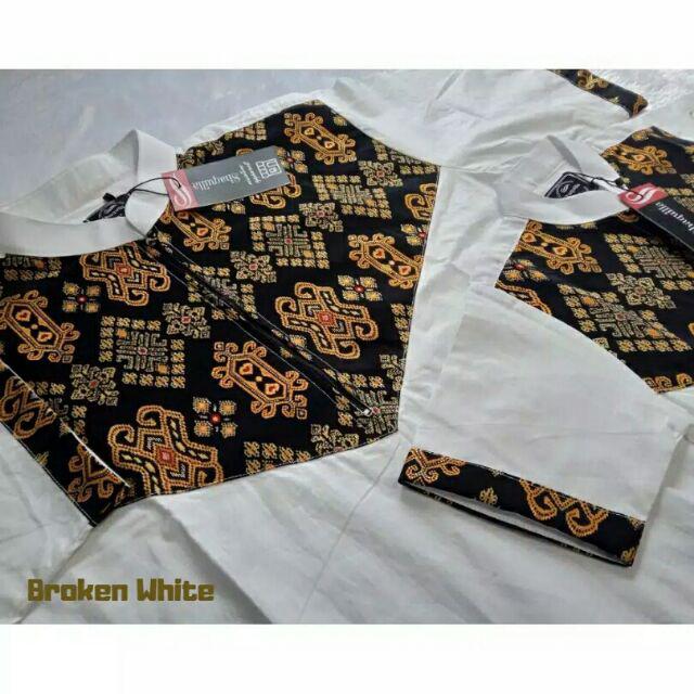 Baju Koko Couple Koko Batik Putih Bersih  Koko Ayah Anak Koko Couple Koko Murah Koko Songket