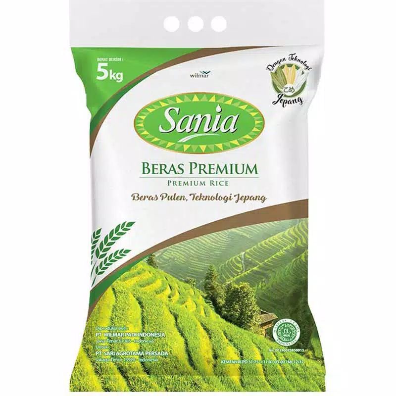 Sania Beras Premium 5 kg (Khusus Kurir Instant Malang Kota)