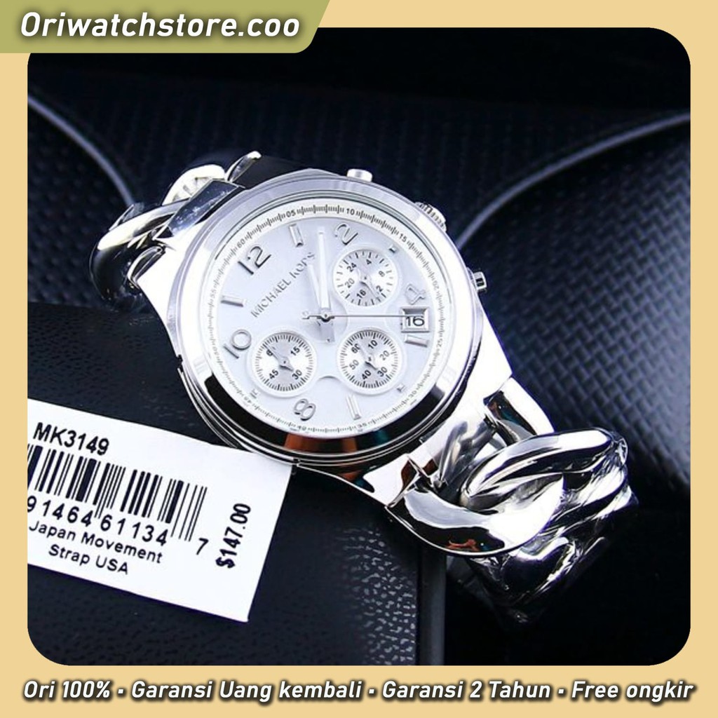 TERLARIS MICHAEL KORS ORIGINAL GARANSI JAM TANGAN WANITA STAINLESS STEEL MK3199 MK3149