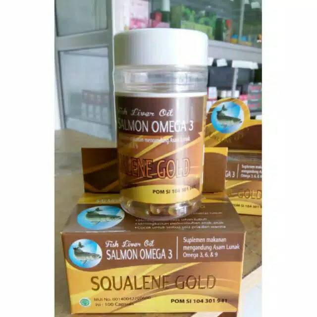Squalene Gold Omega 3 Minyak Ikan Salmon Squalen 100 Softgel