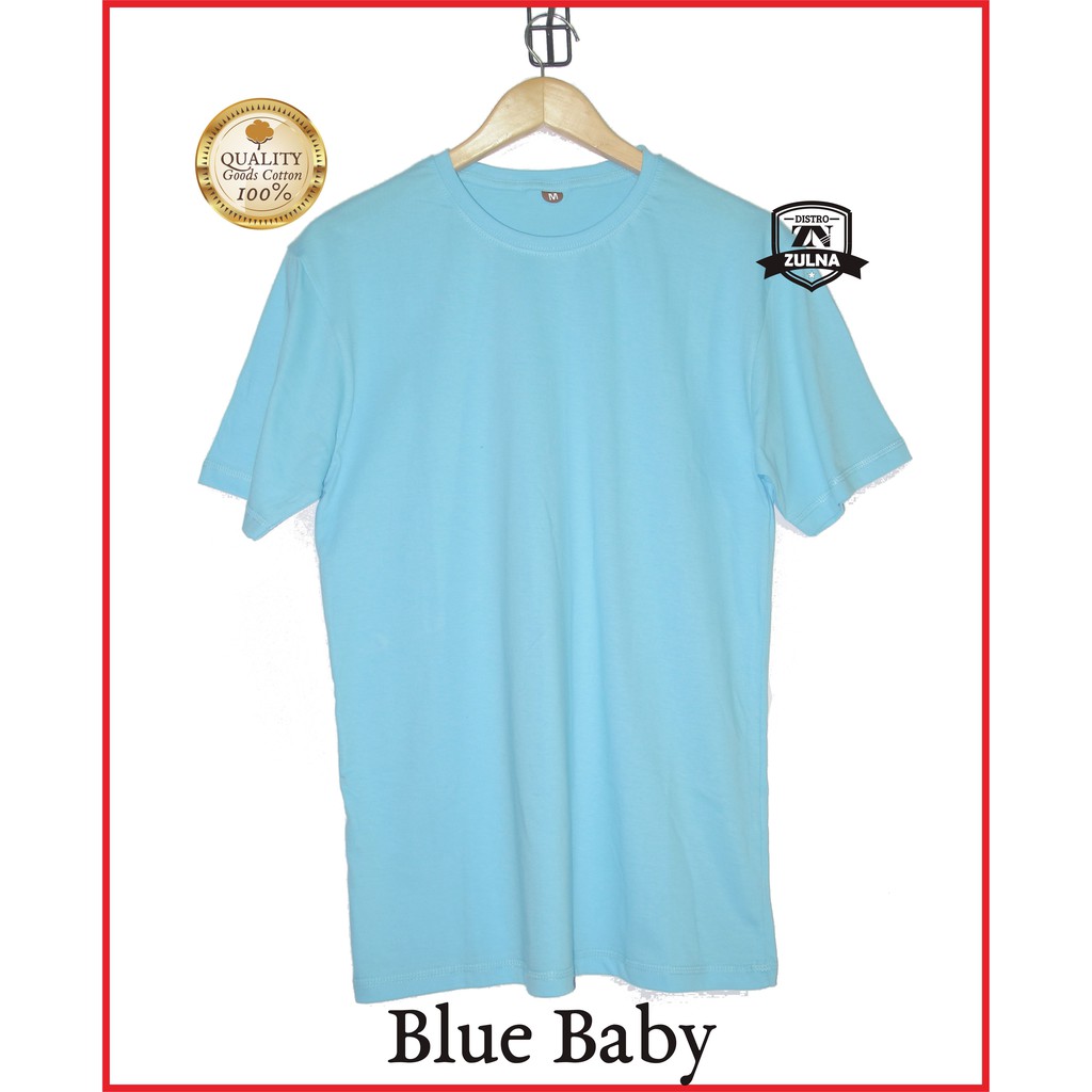  BAJU  KAOS POLOS  BLUE BABY LENGAN PENDEK KAOS POLOS  COTTON 