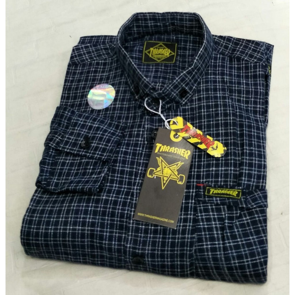 Kemeja Flannel Pria Lengan Panjang Original Distro