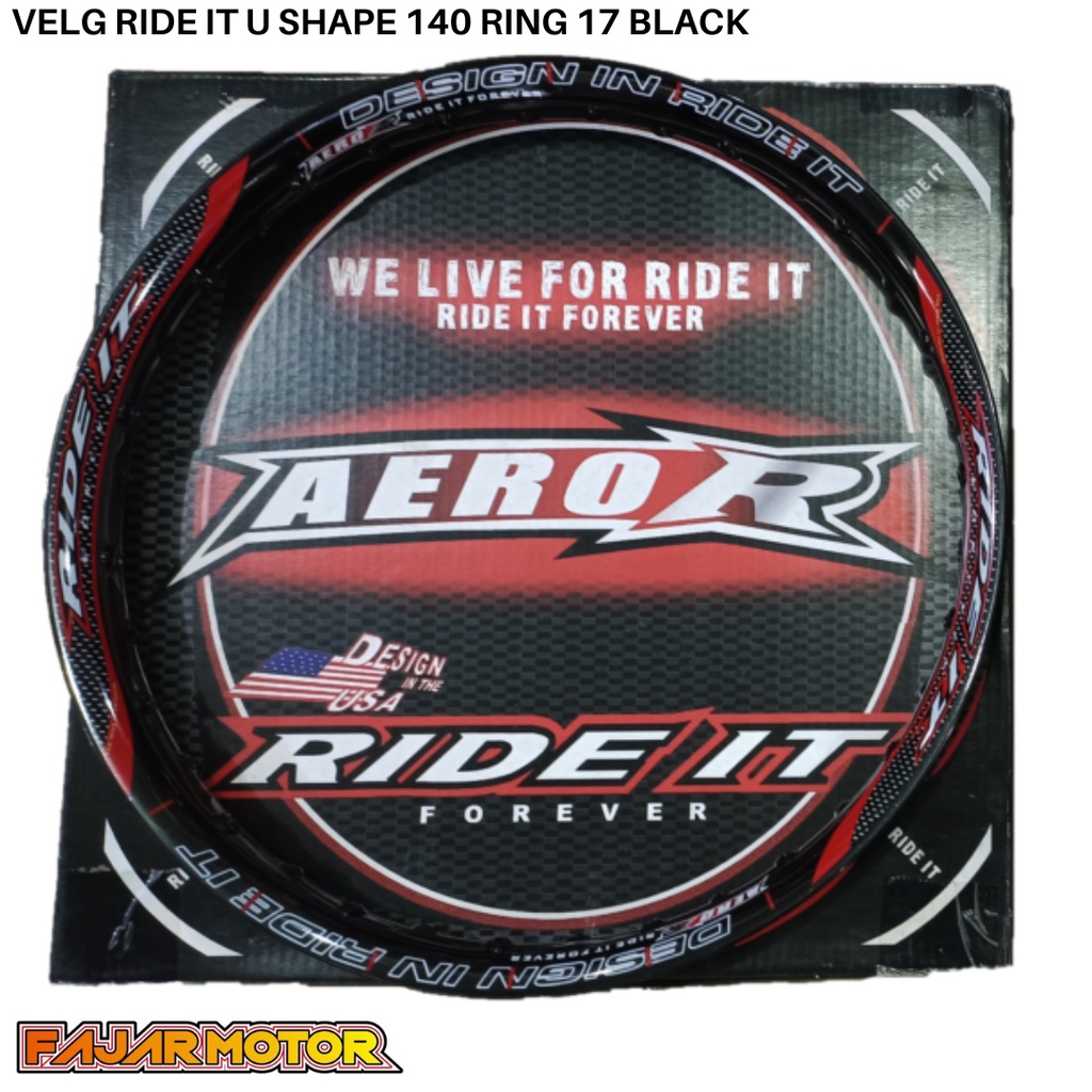 OBRAL VELG RIDE IT U SHAPE 140 RING 17 BLACK