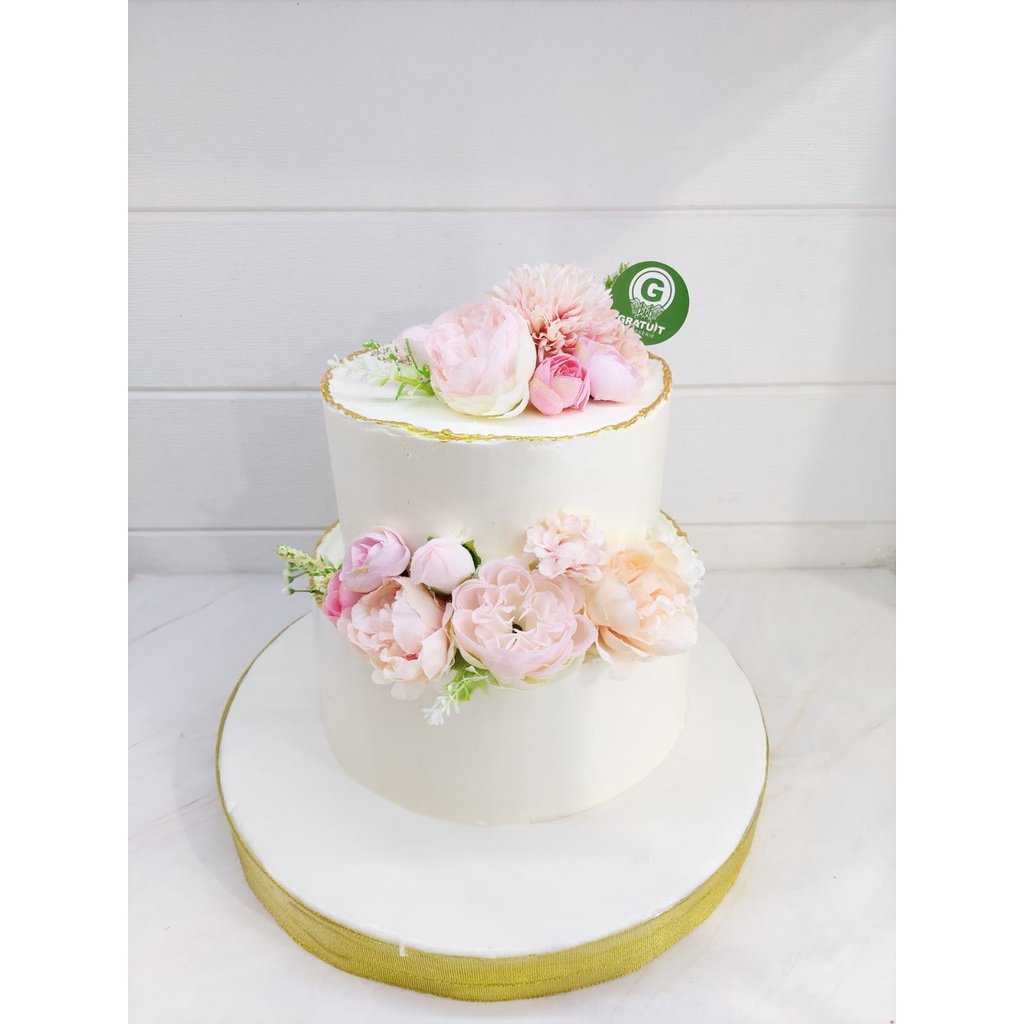 

flower cake simple / kue ulang tahun