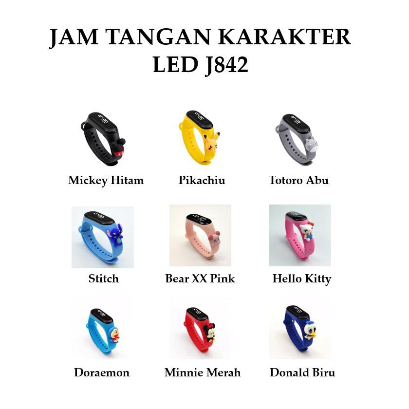 Grosir - J842 Jam Tangan Anak Cartoon LED / Waterproof  / Jam Digital / Jam Tangan Karakter